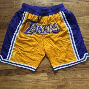 Just Don LA Lakers 1996-1997 NBA Shorts Men's Size XL Made in USA